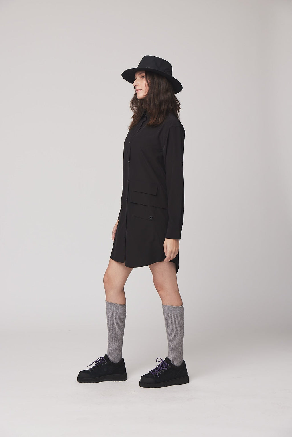 Tech Slk Shirt Dress