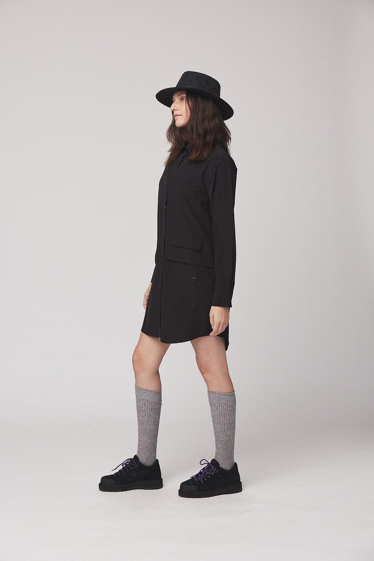 Tech Slk Shirt Dress