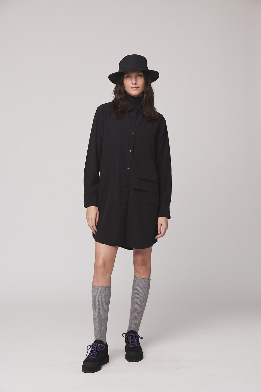 Tech Slk Shirt Dress