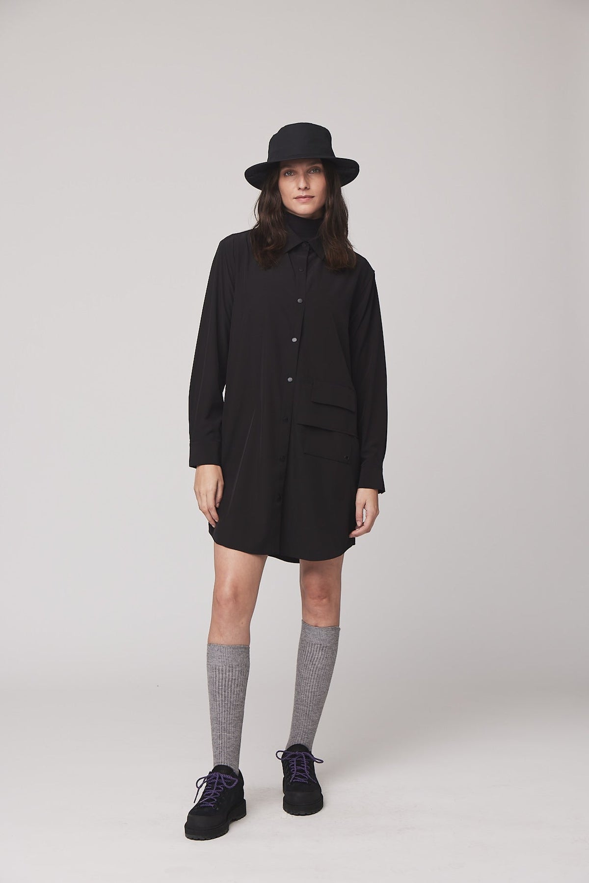 Tech Slk Shirt Dress