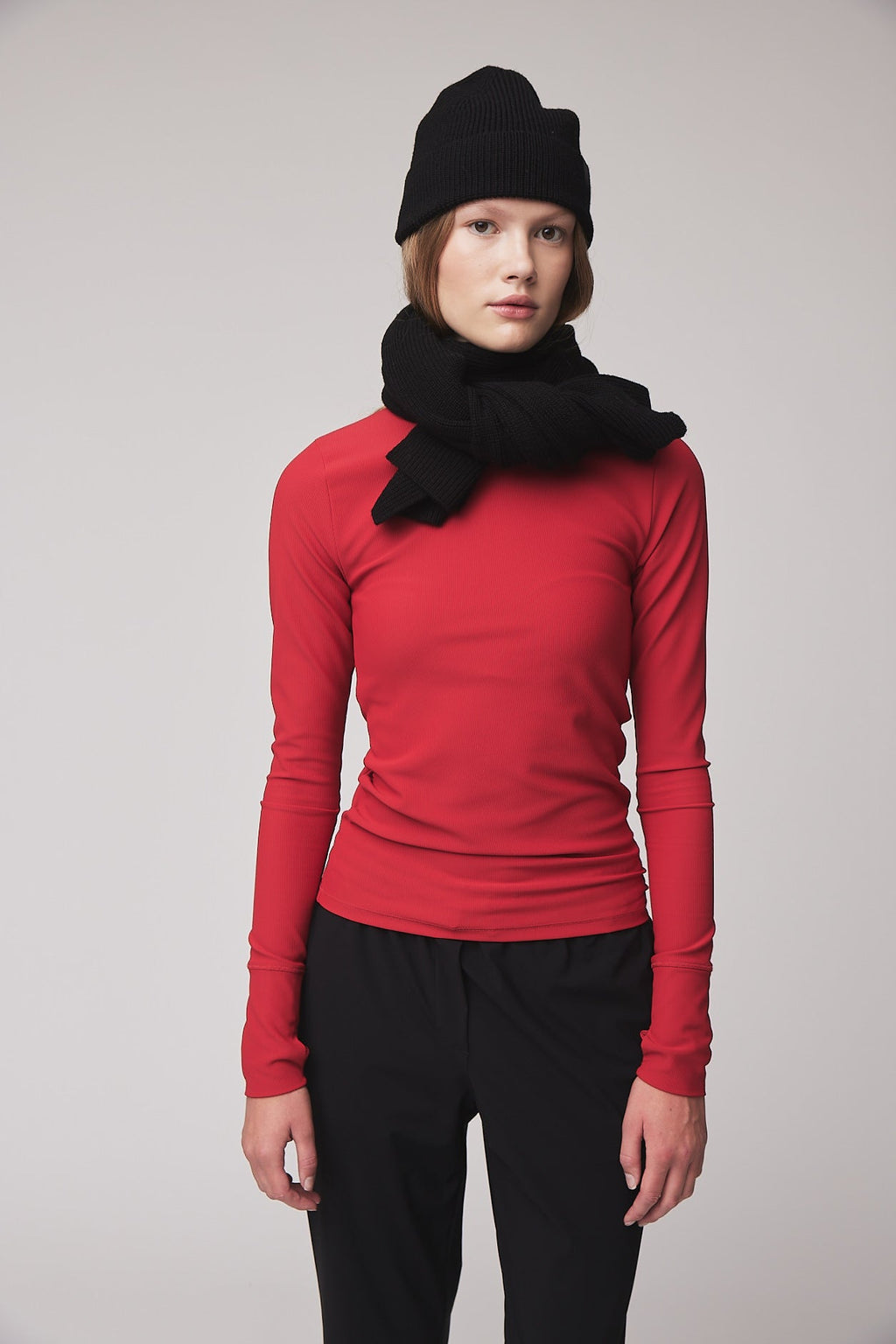 LS Fitted Rib Crewneck