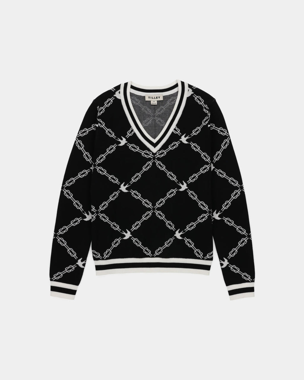 Birdie Links V-Neck Jacquard Sweater