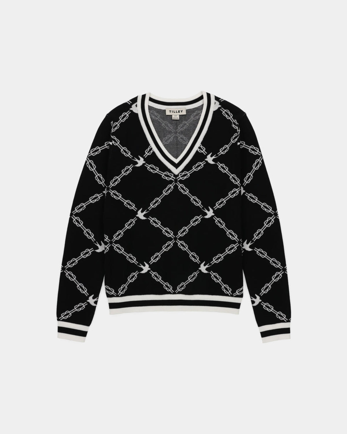 Birdie Links V-Neck Jacquard Sweater