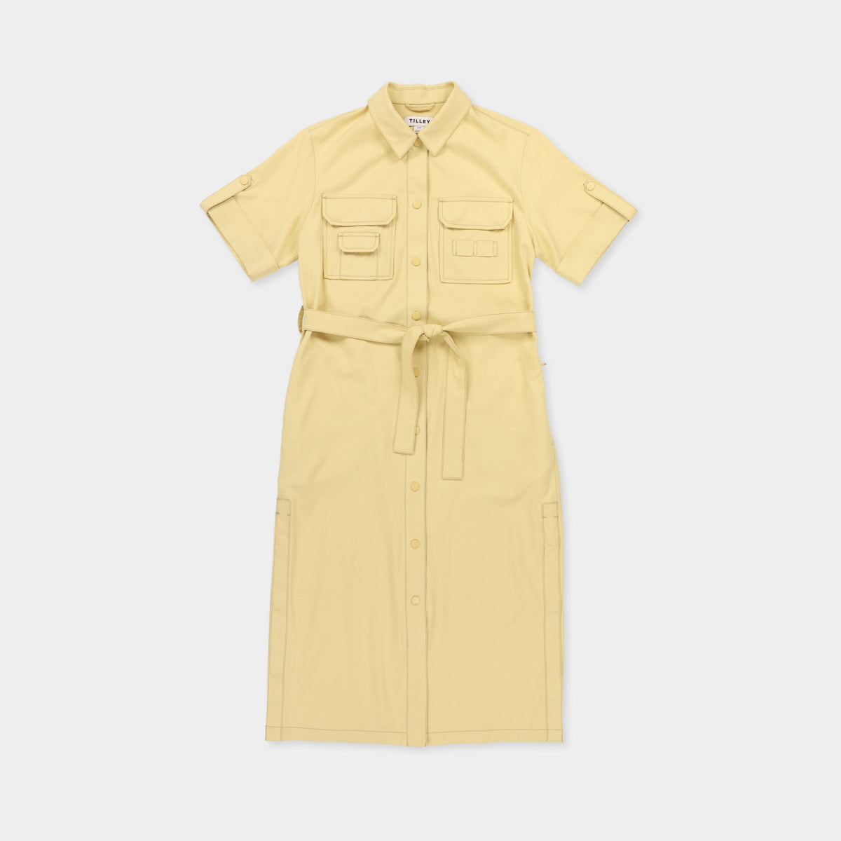 Tencel Cotton Safari Midi Dress