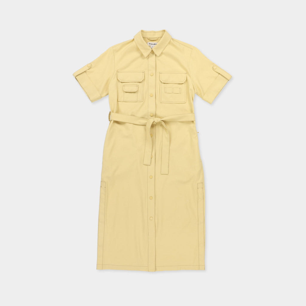 Tencel Cotton Safari Midi Dress