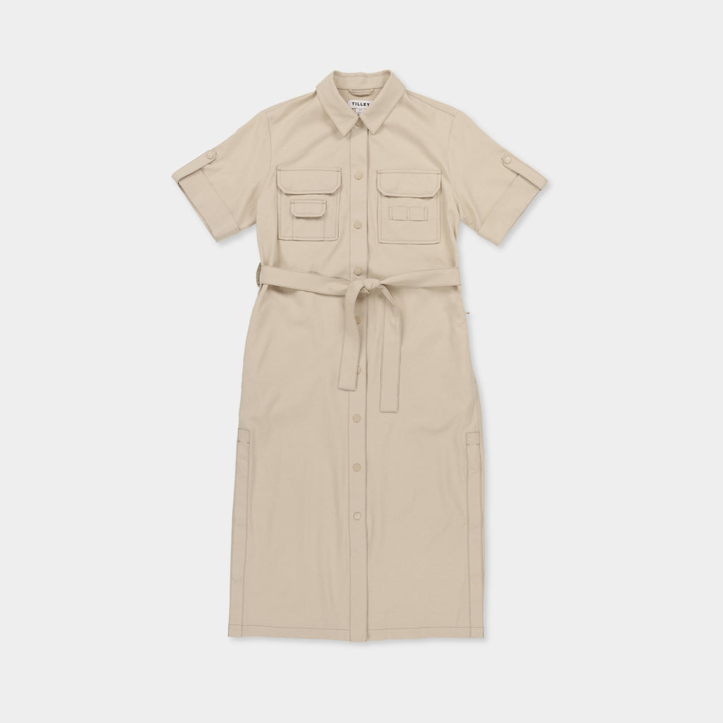 Tencel Cotton Safari Midi Dress