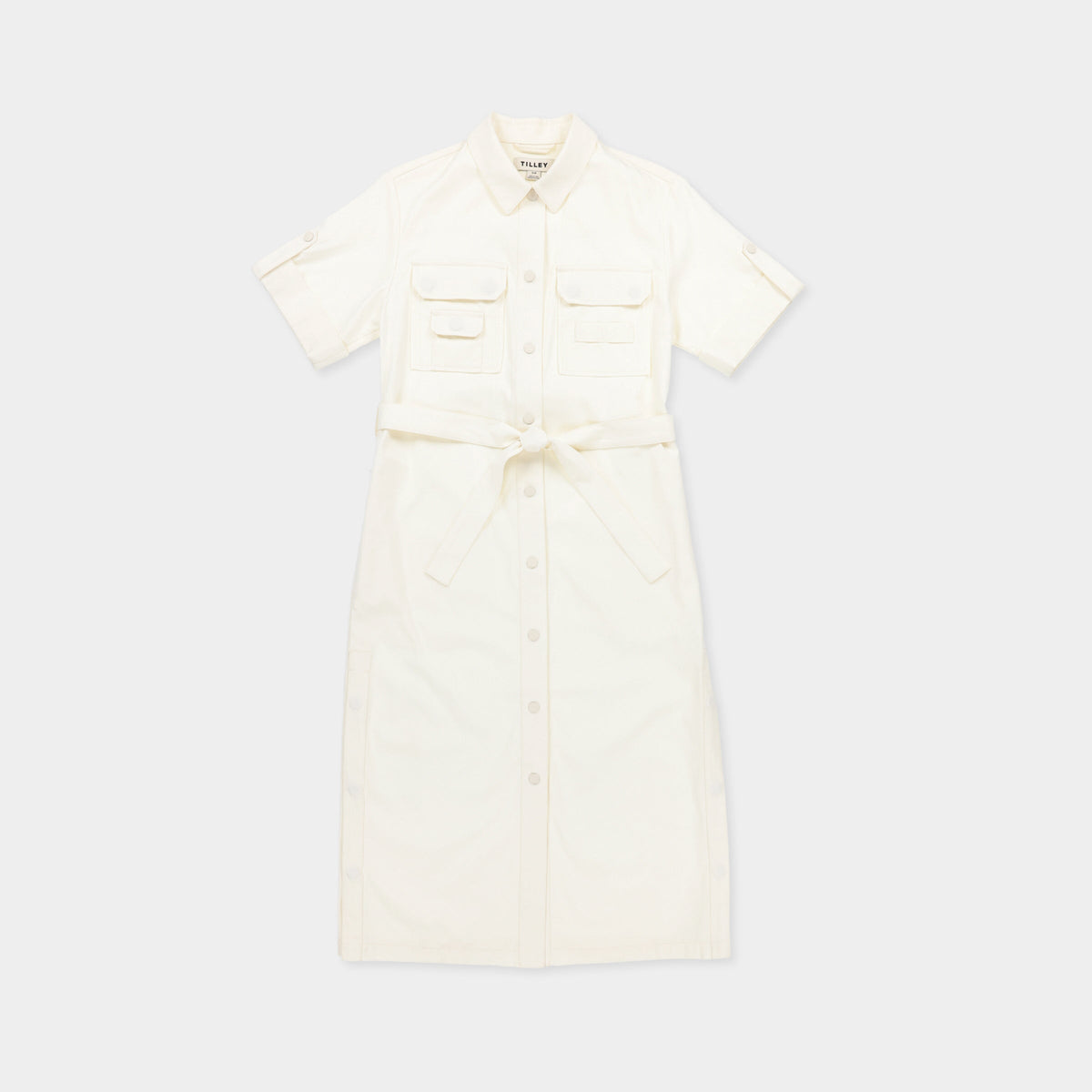 Tencel Cotton Safari Midi Dress