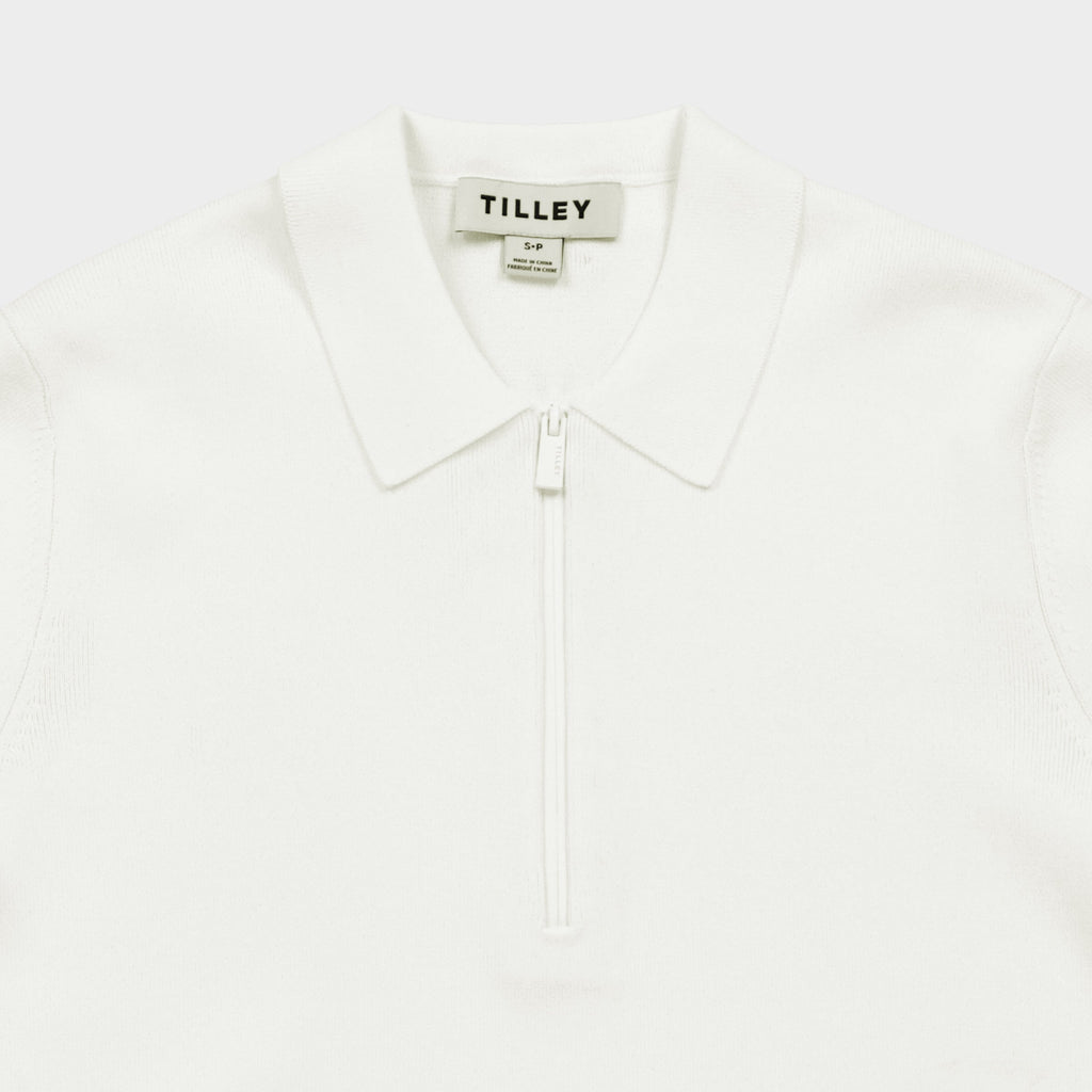 Short Sleeve Zip Polo Dress