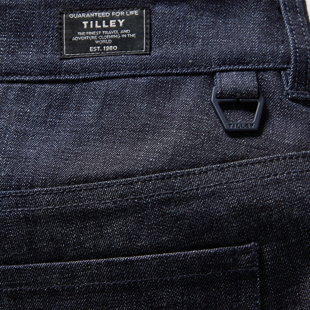 Denim Straight Leg Ankle Pant