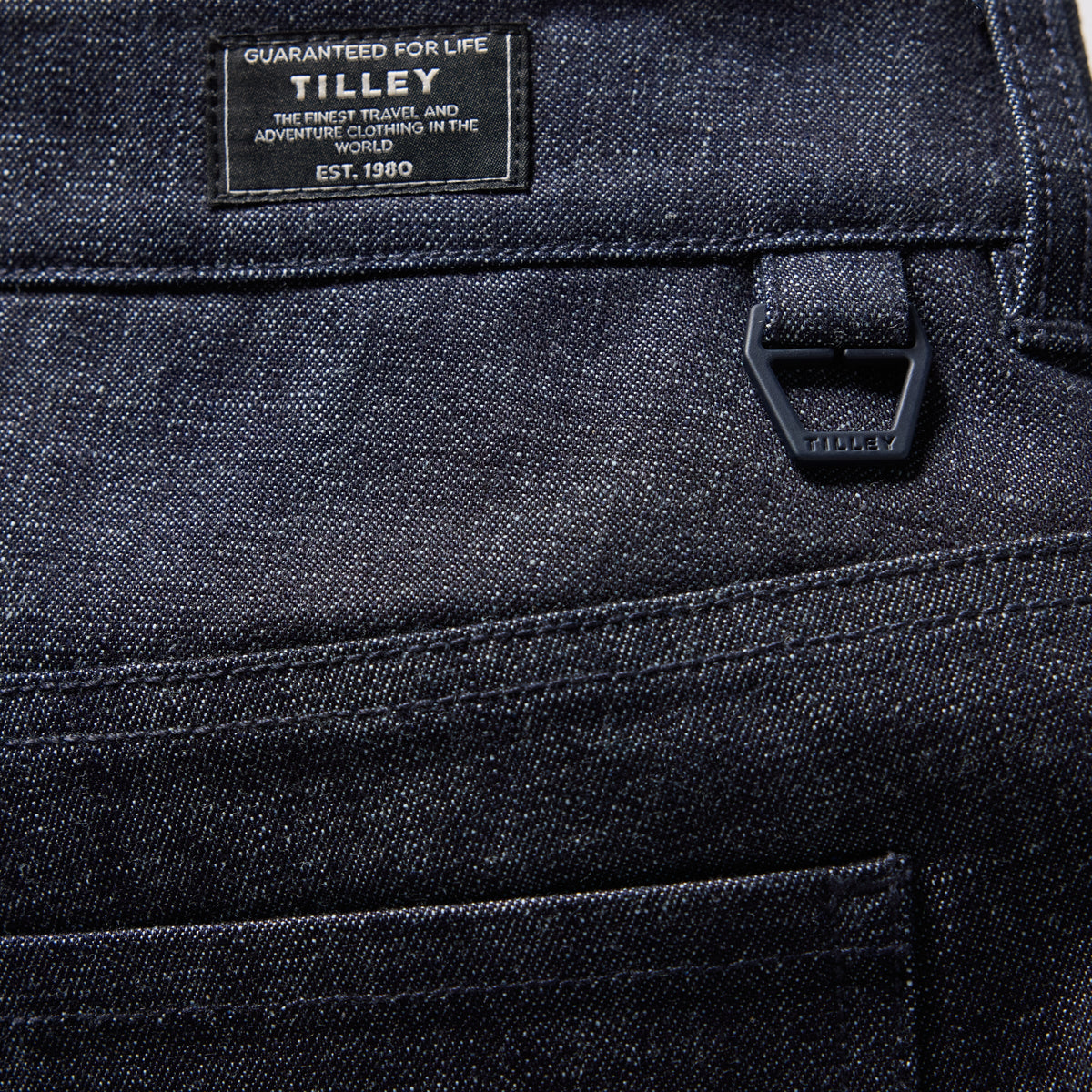 Denim Straight Leg Ankle Pant