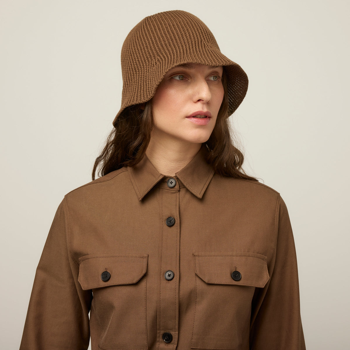 Ribbed Knit Bucket