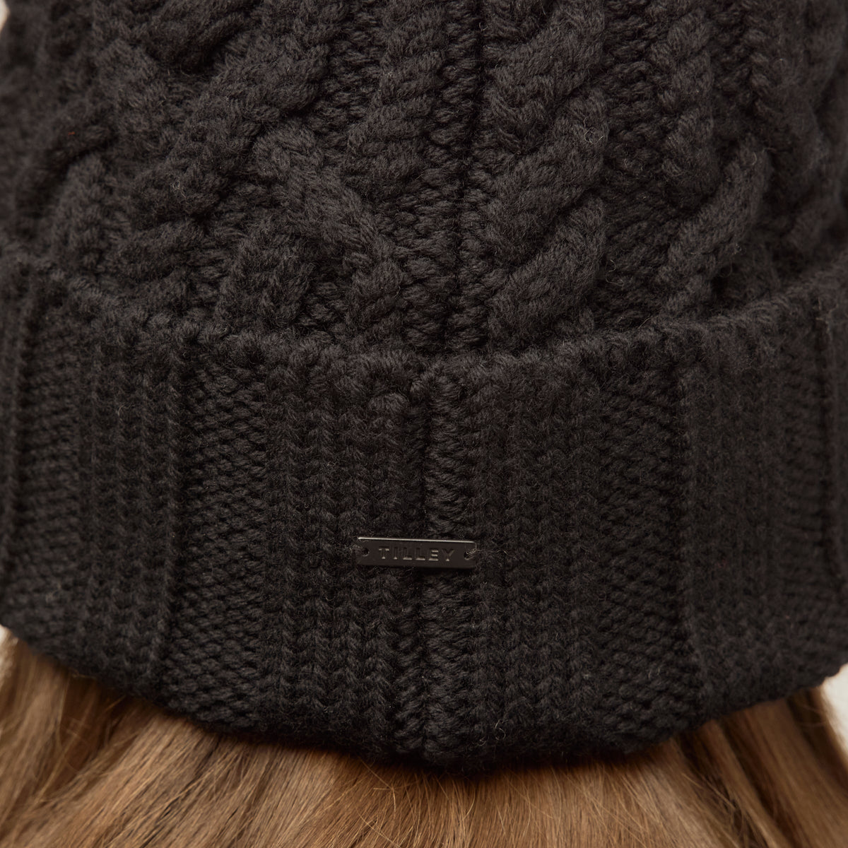 Pom Pom Cable Beanie