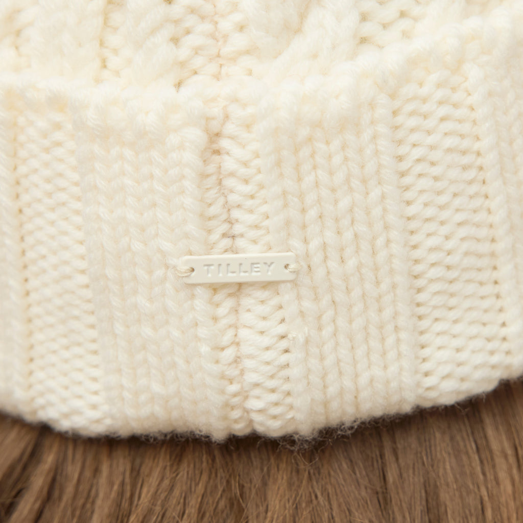 Pom Pom Cable Beanie