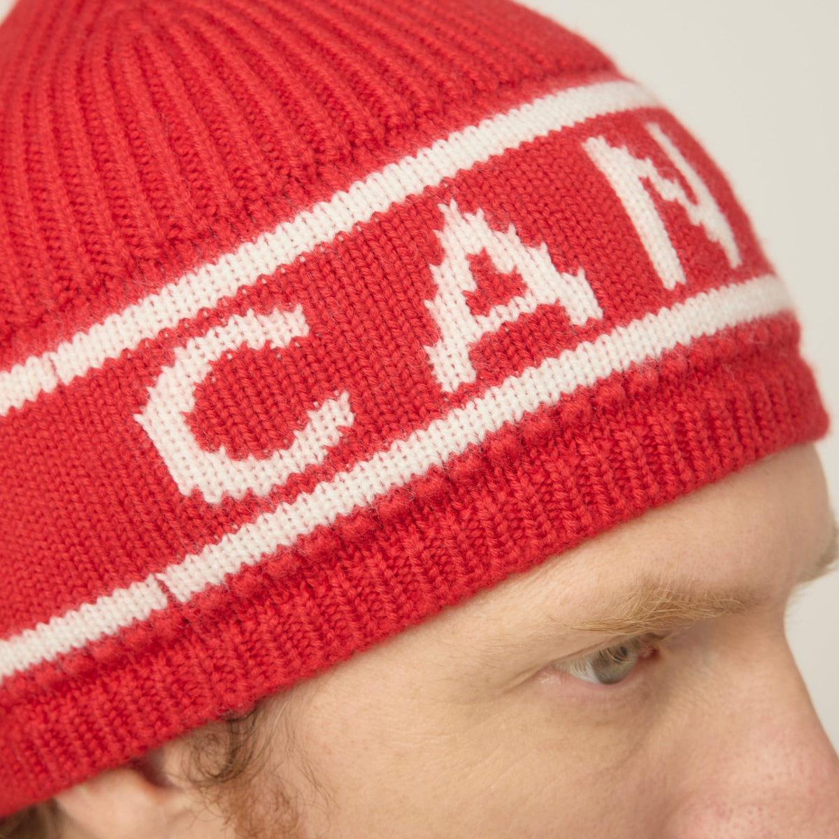 Canada Stripe Logo Jacquard Beanie