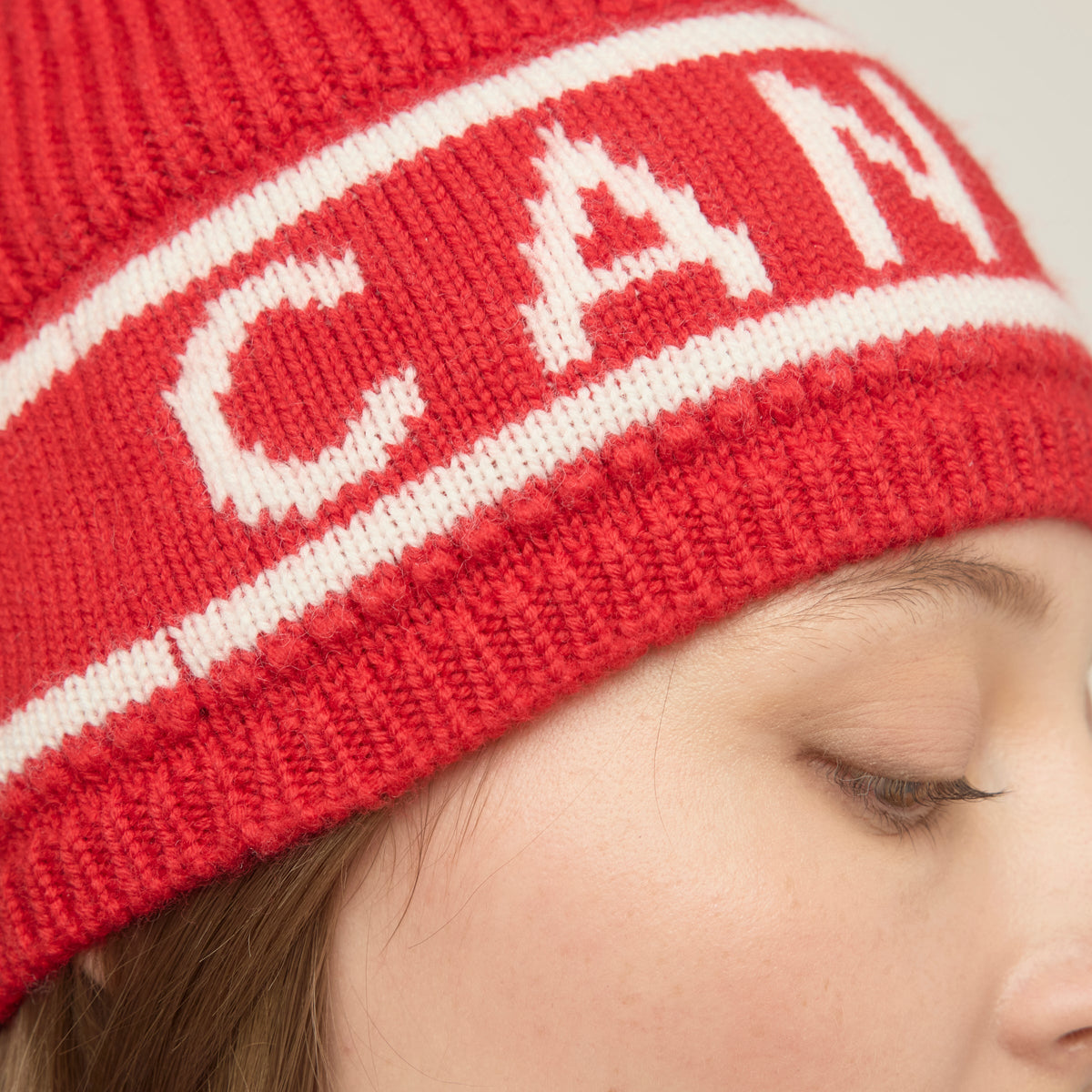 Canada Stripe Logo Jacquard Beanie