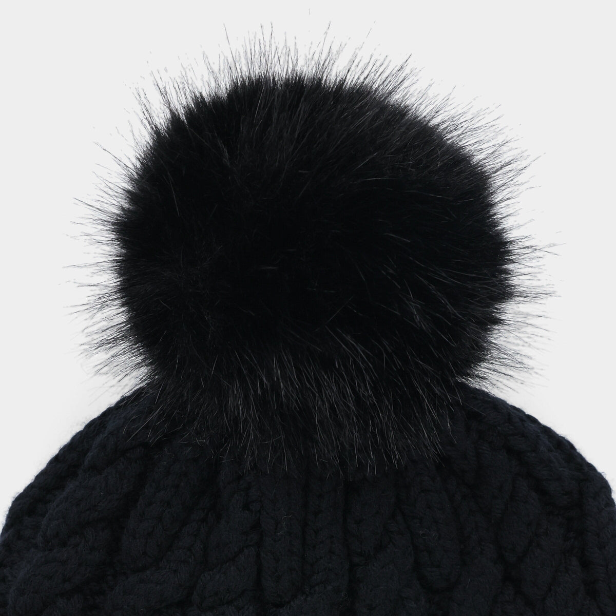Pom Pom Cable Beanie