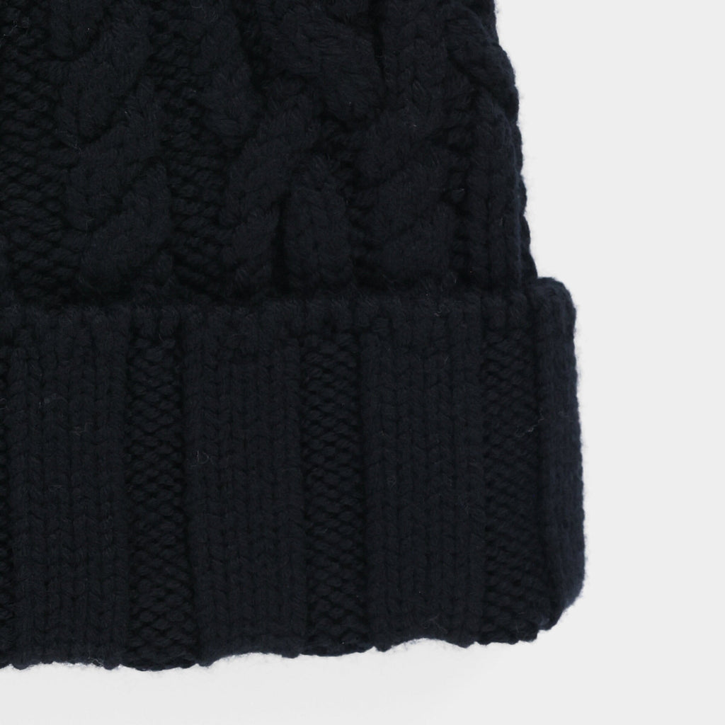 Pom Pom Cable Beanie