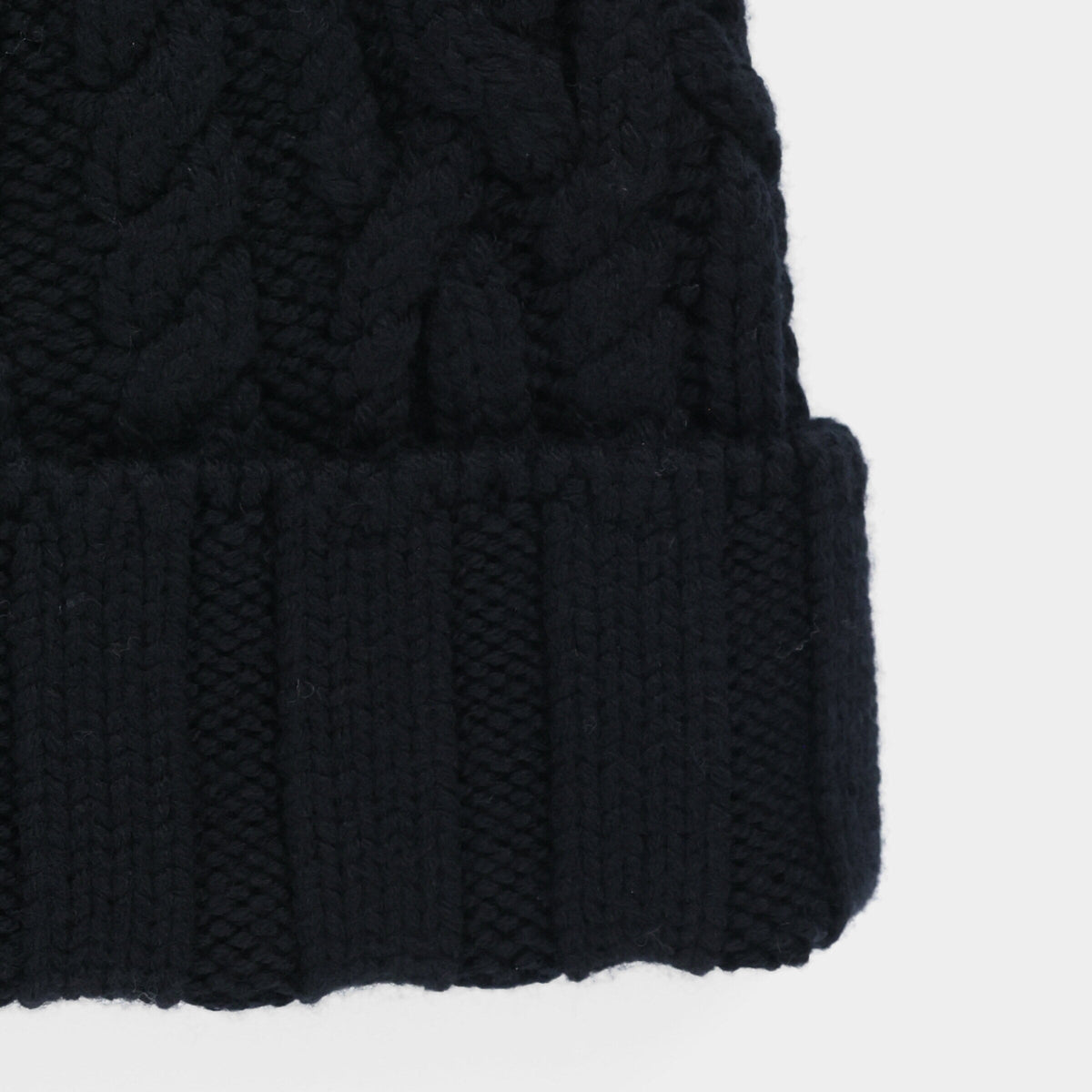 Pom Pom Cable Beanie