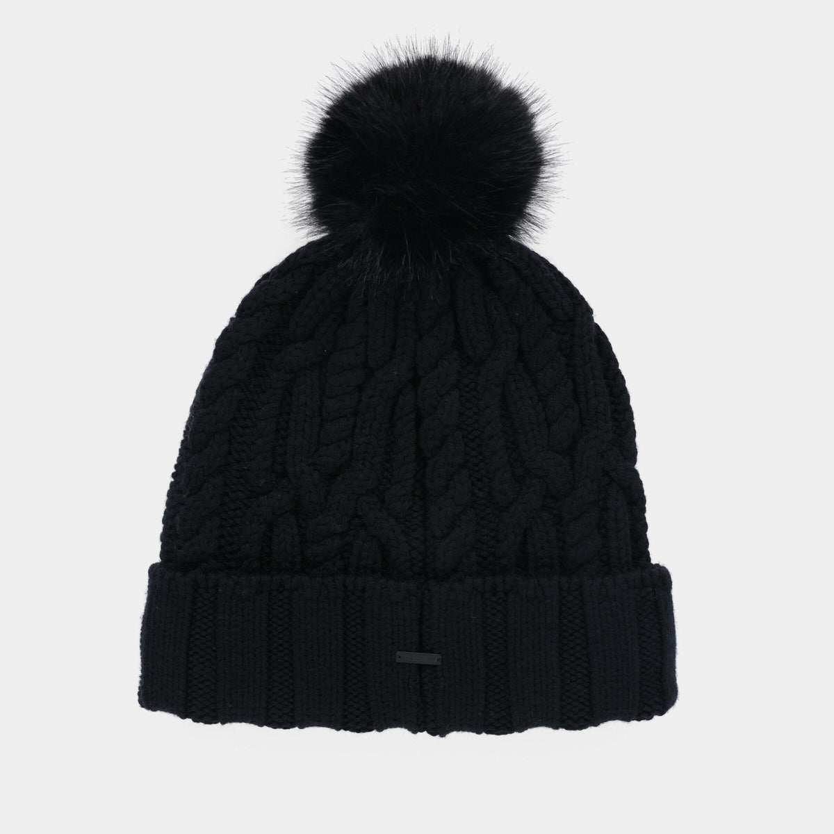 Pom Pom Cable Beanie