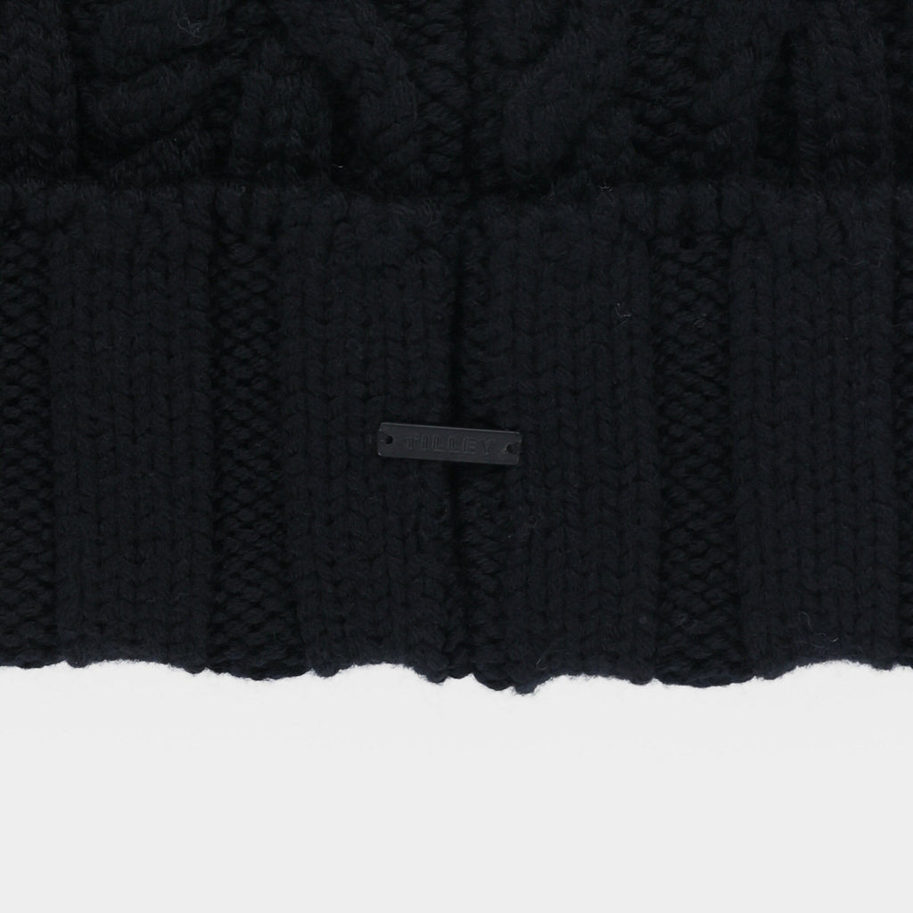 Pom Pom Cable Beanie
