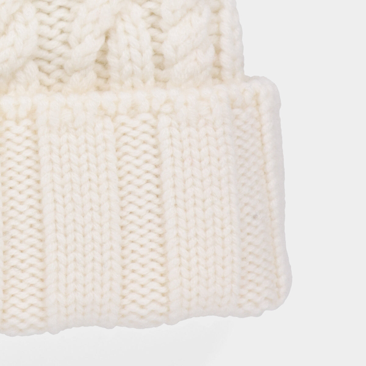 Pom Pom Cable Beanie