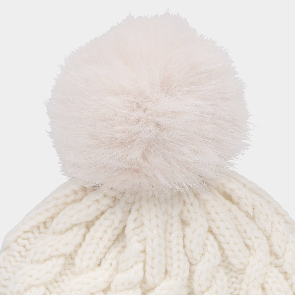 Pom Pom Cable Beanie