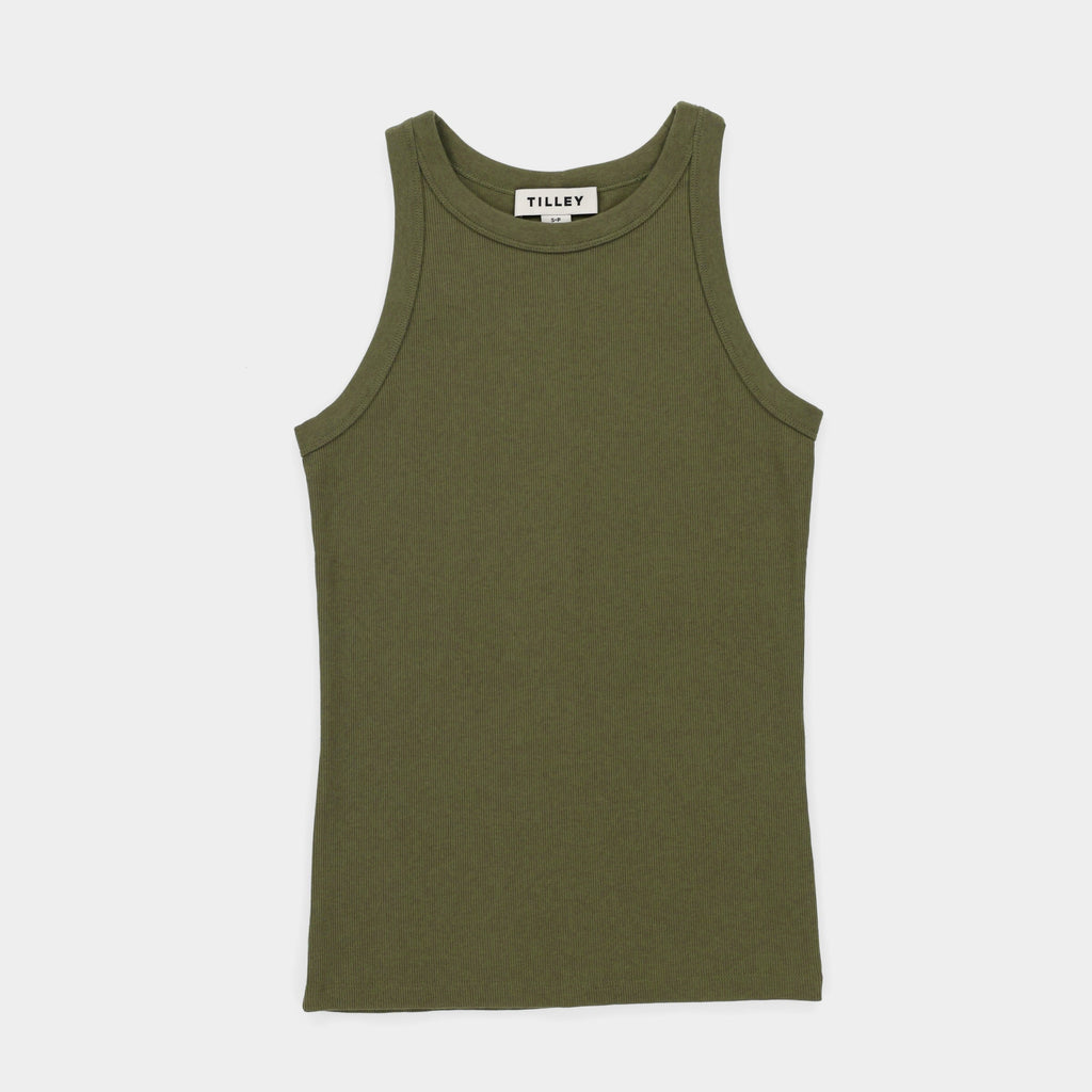 High Neck Rib Tank