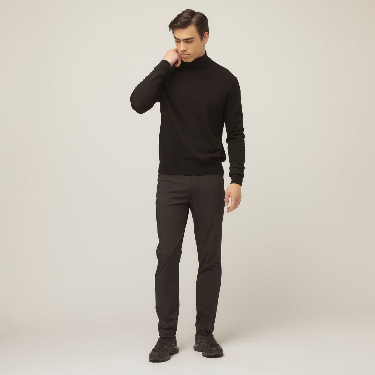 Stretch Merino Turtleneck