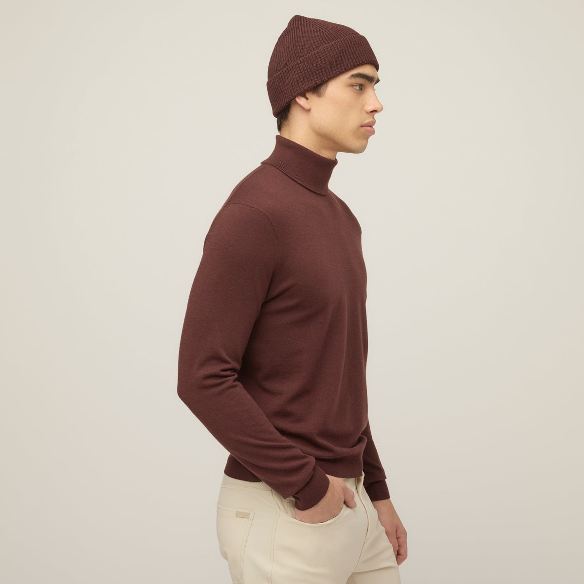 Stretch Merino Turtleneck