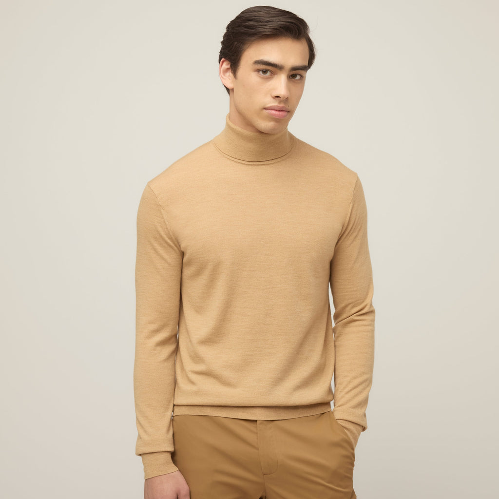 Stretch Merino Turtleneck