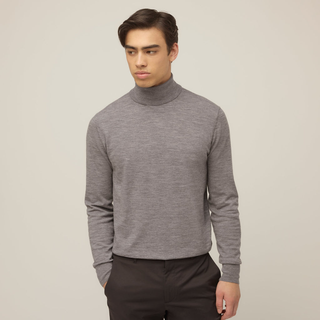 Stretch Merino Turtleneck