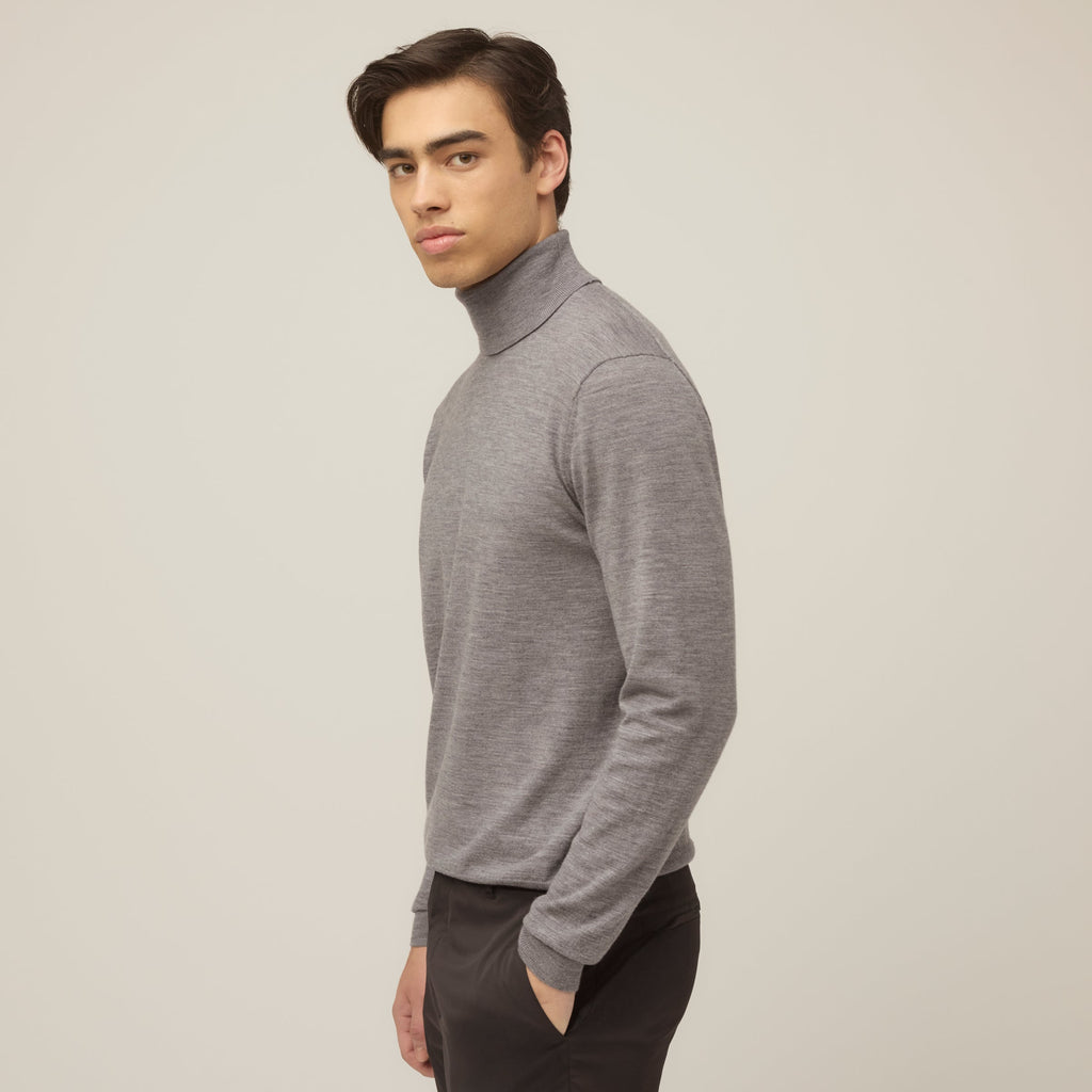 Stretch Merino Turtleneck