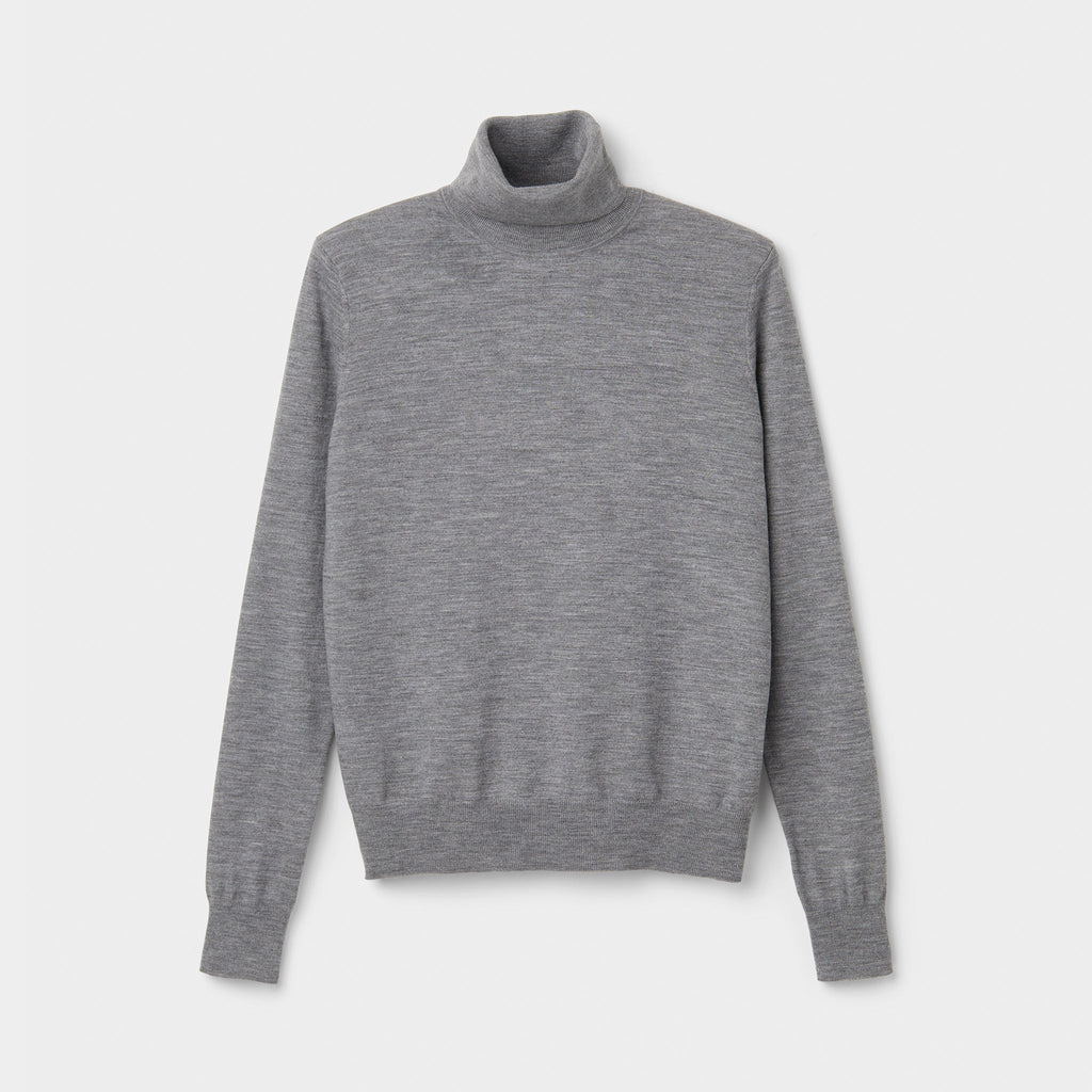 Stretch Merino Turtleneck