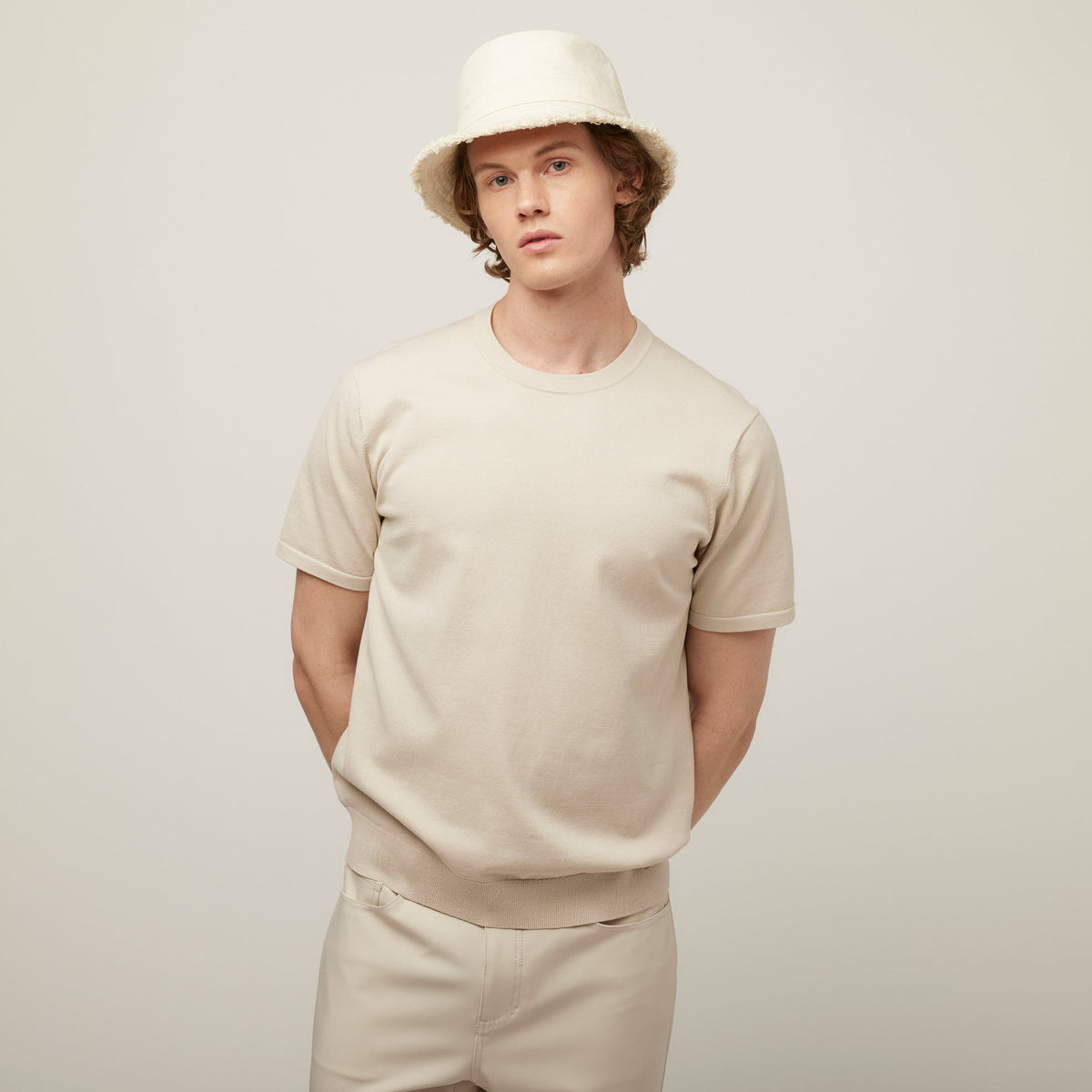 Cotton Nylon Knit Tee