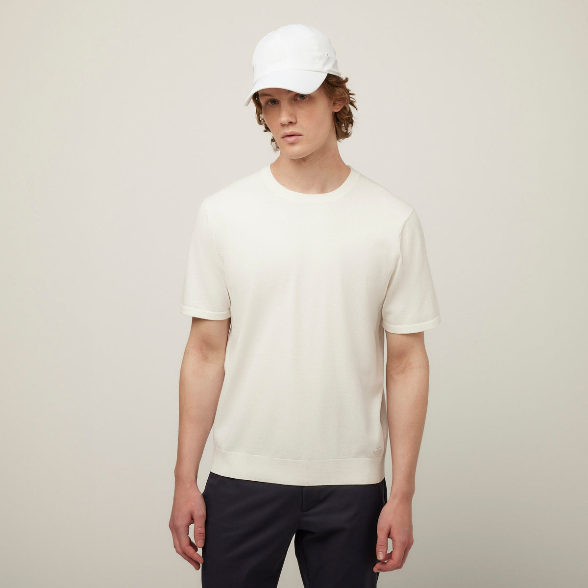 Cotton Nylon Knit Tee