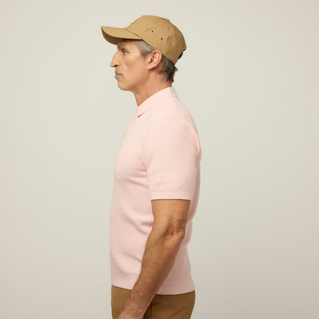 Textured Polo Sweater