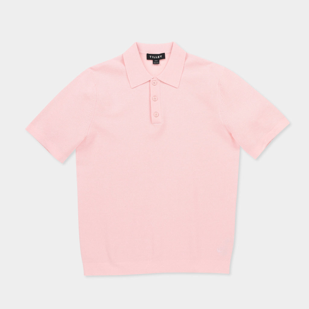 Textured Polo Sweater
