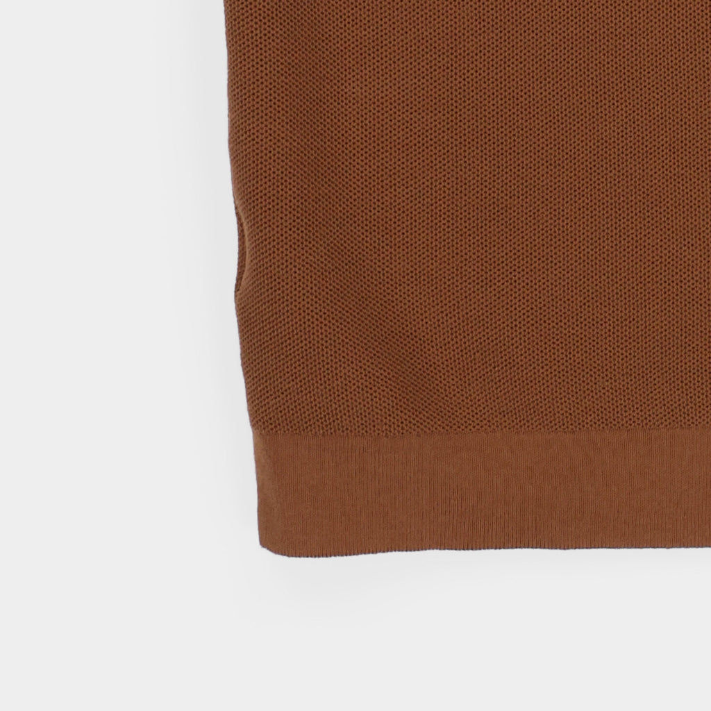 Textured Polo Sweater