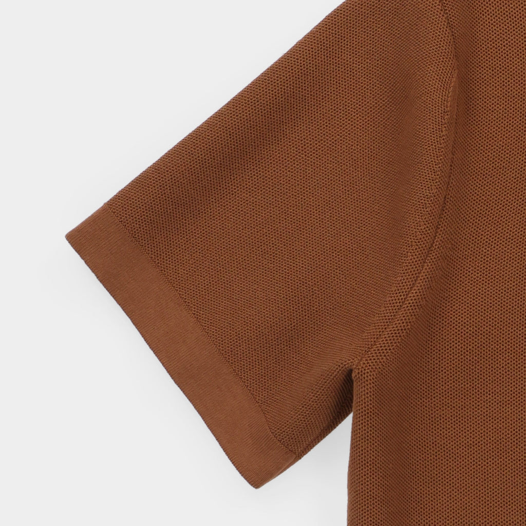 Textured Polo Sweater