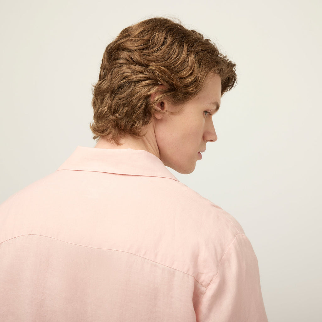 Short Sleeve Linen Camp Shirt