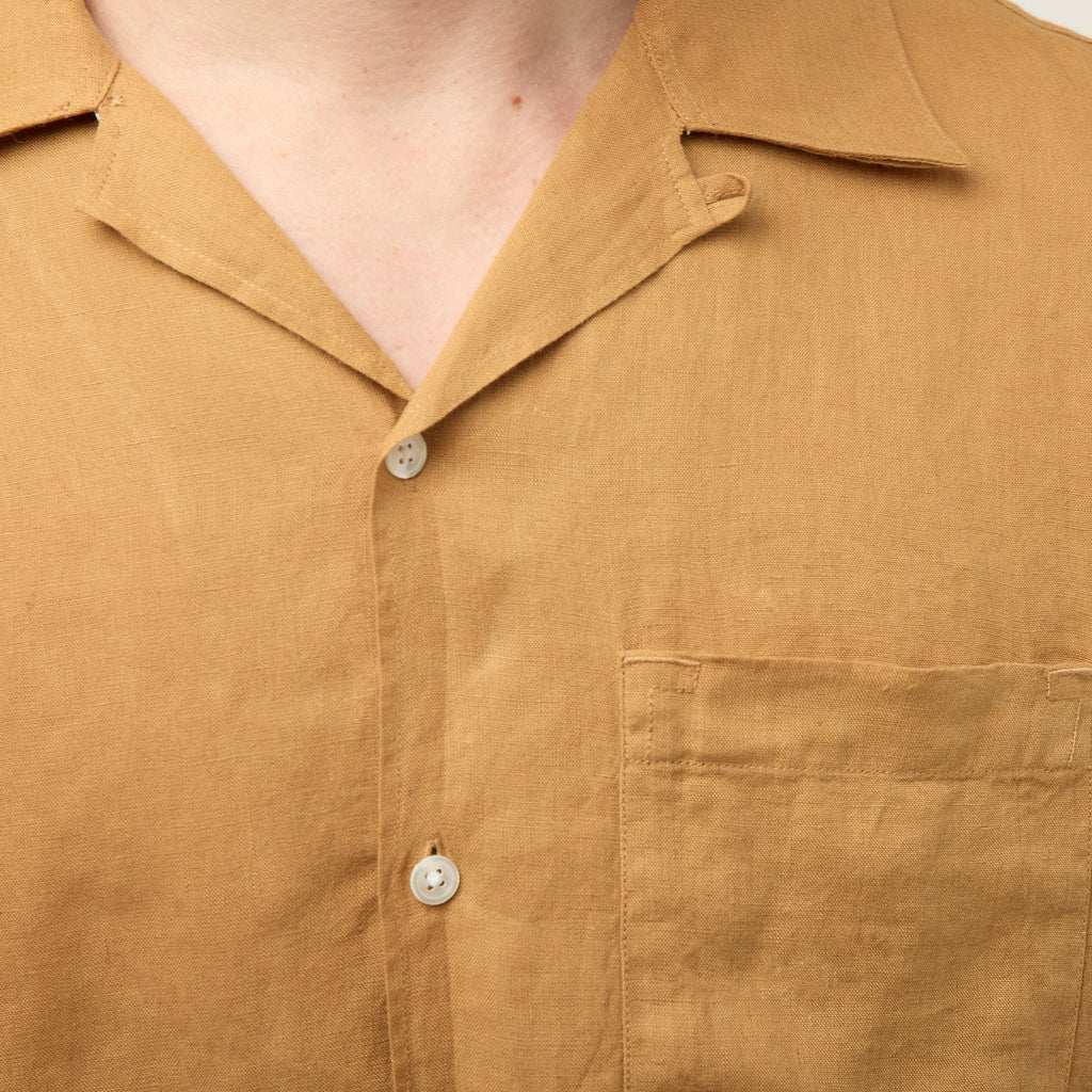 Short Sleeve Linen Camp Shirt