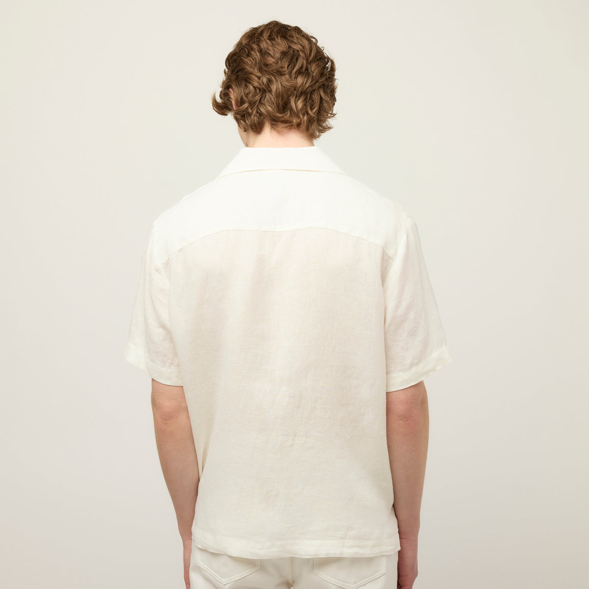 Short Sleeve Linen Camp Shirt