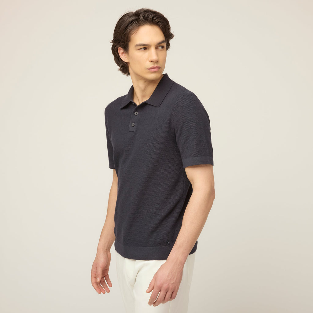Cotton Linen Polo Sweater