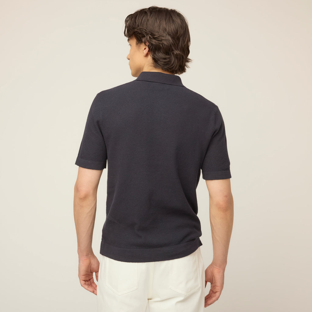 Cotton Linen Polo Sweater