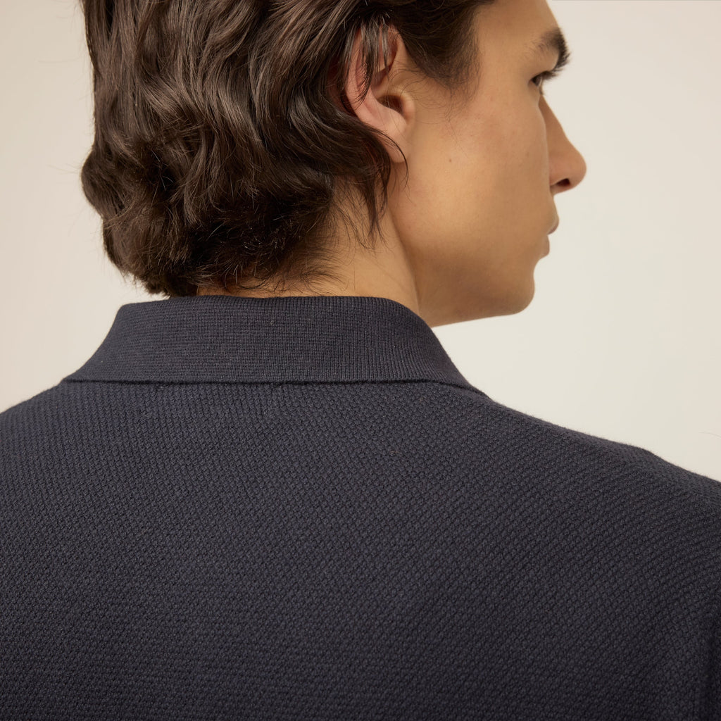 Cotton Linen Polo Sweater