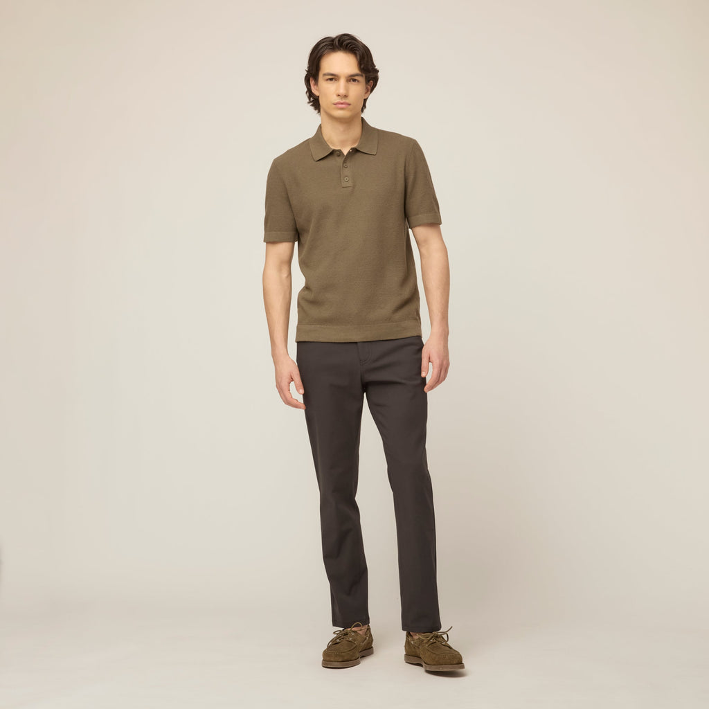 Cotton Linen Polo Sweater