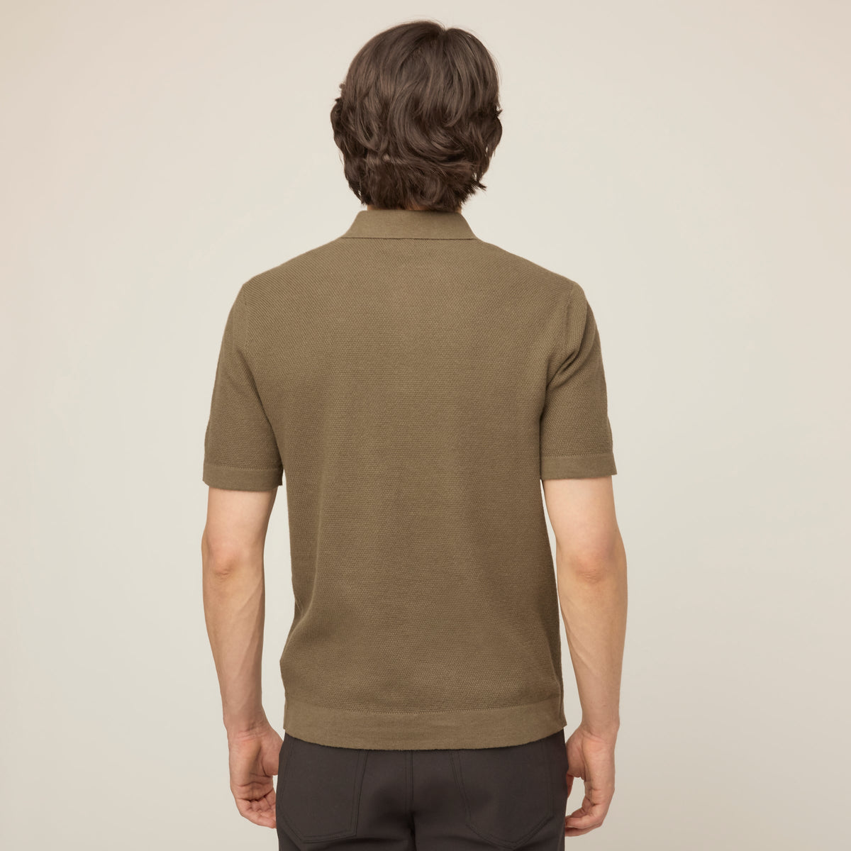 Cotton Linen Polo Sweater