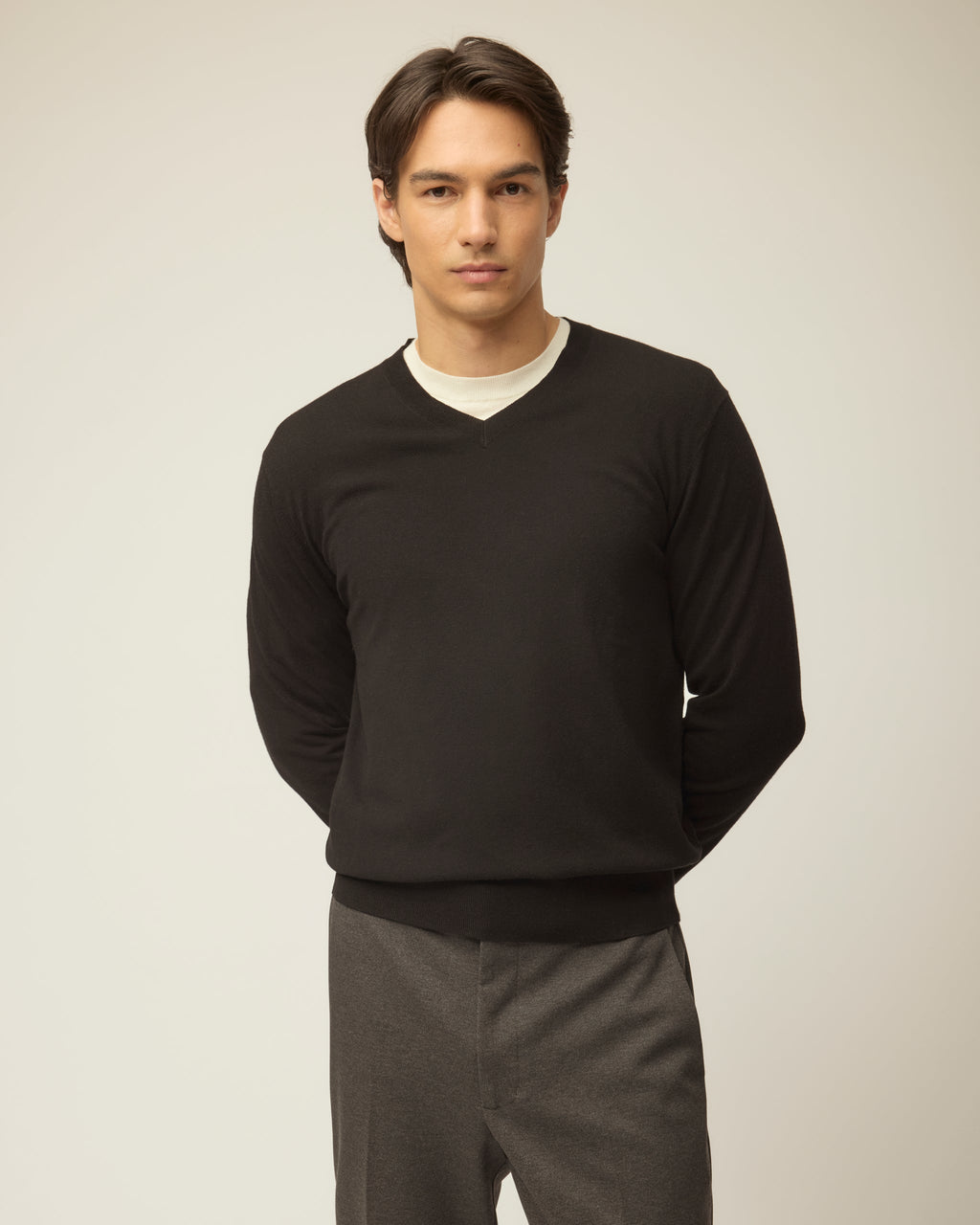 Stretch Merino V-Neck