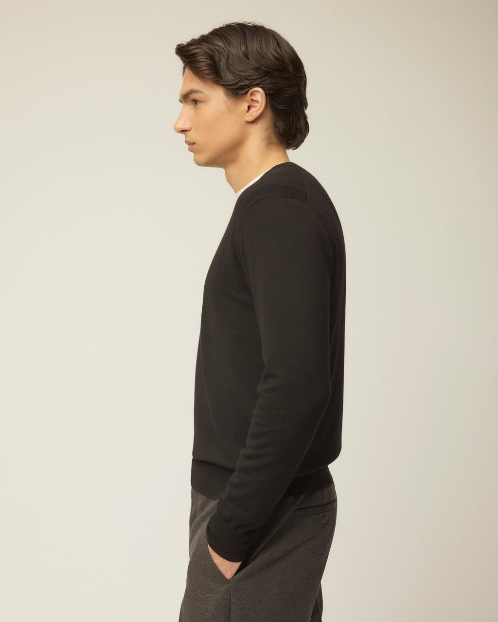 Stretch Merino V-Neck