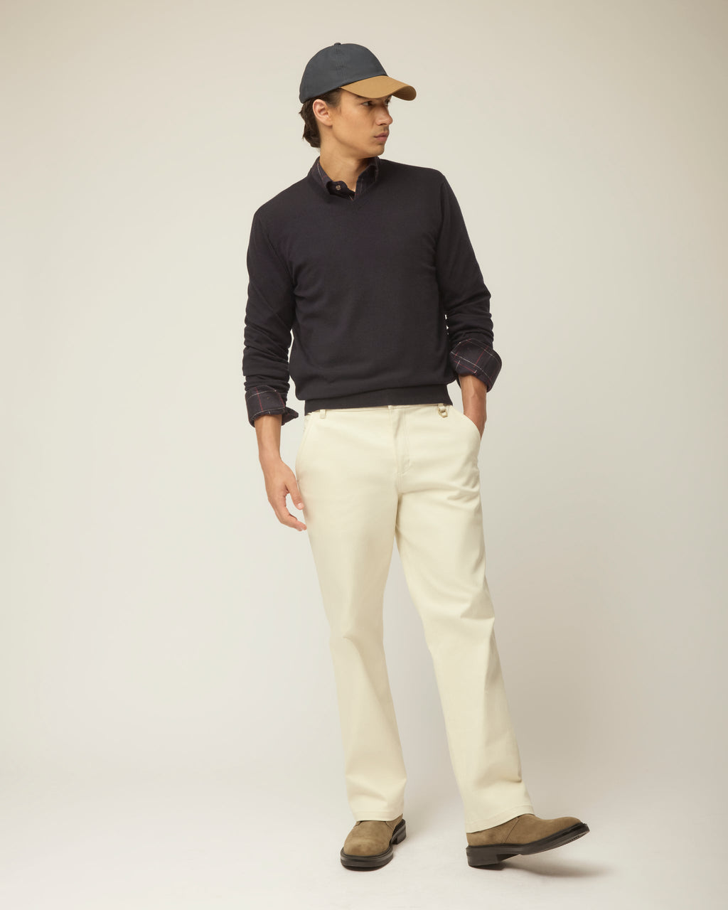 Stretch Merino V-Neck